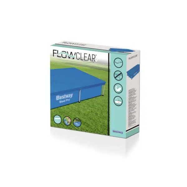 Bestway flowclear rectangular pool cover - 7ft 4" x 5ft 4"