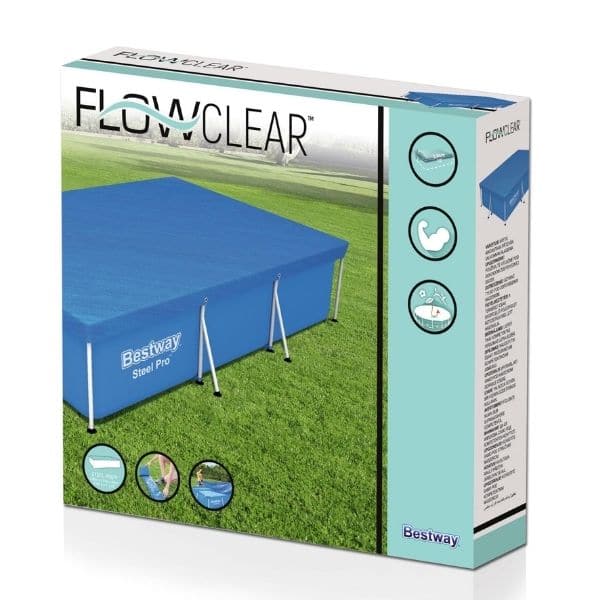 Bestway Steel Pro Rectangular Frame Pool Cover 9ft 10in x 6ft 7in