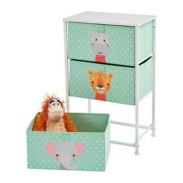 Jungle 3 drawer kids storage chest