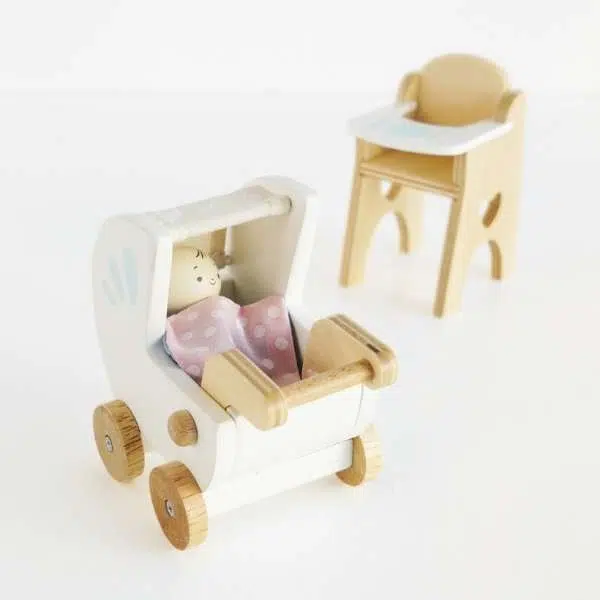 Dolls house nursery furniture set