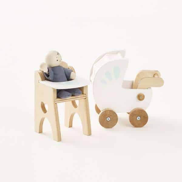Dolls house nursery furniture set