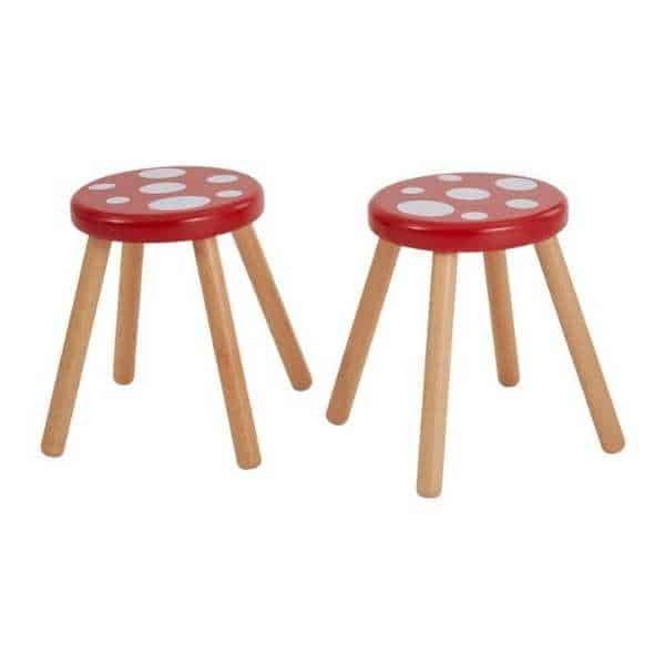 Wooden toad stool – set of 2