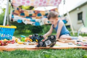 Storage solutions for garden toys