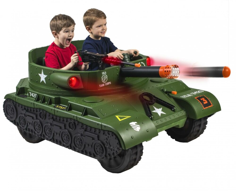 Kids electric army tank 24v ride on