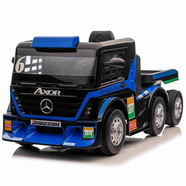 Mercedes axor with trailer kids ride on lorry 24v - royal blue