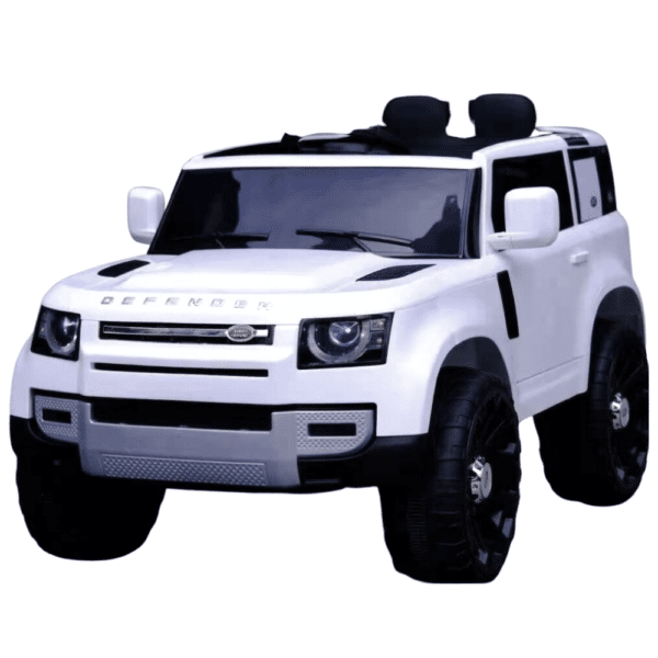 12v land rover defender 4x4 style jeep ride on car white