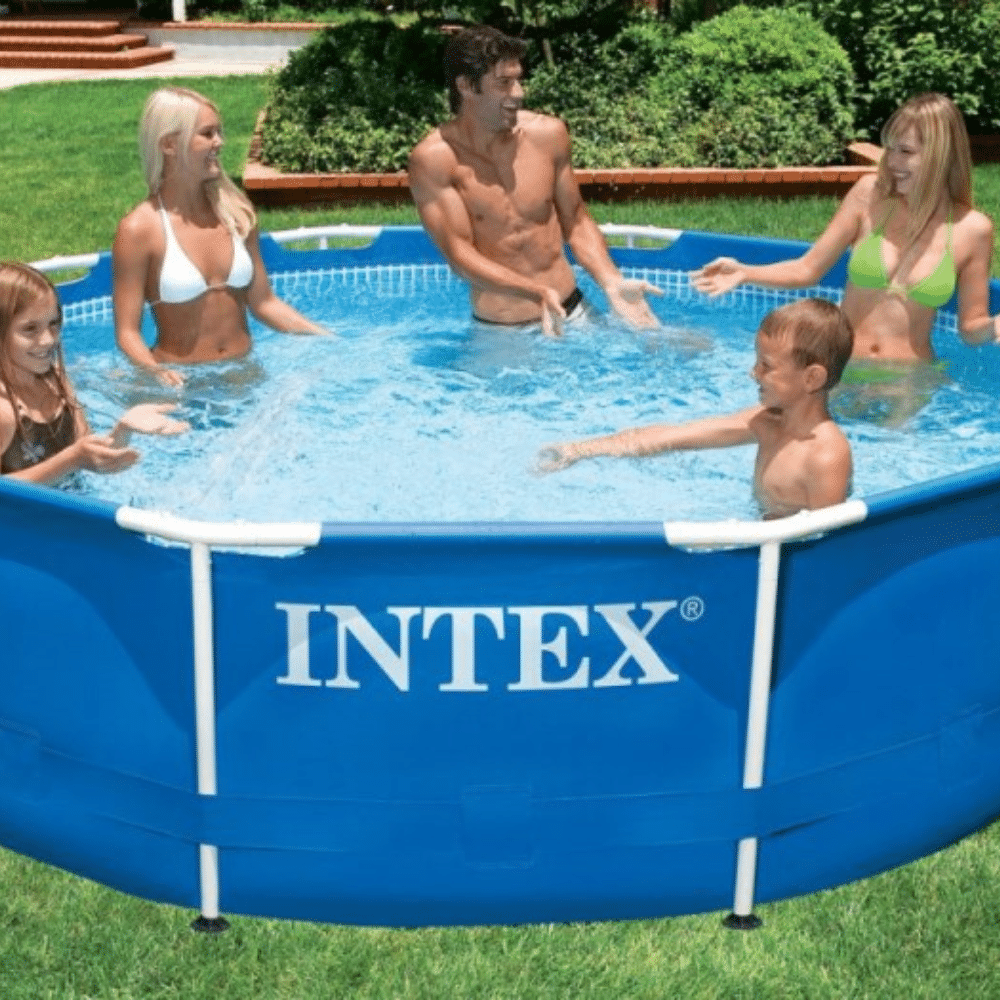 Intex 28200 intex 10ft x 30in metal frame swimming above ground pool 305 x 76cm