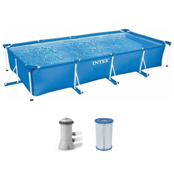 Intex 28274 rectangular frame pool 450 x 220 x 84cm with pump
