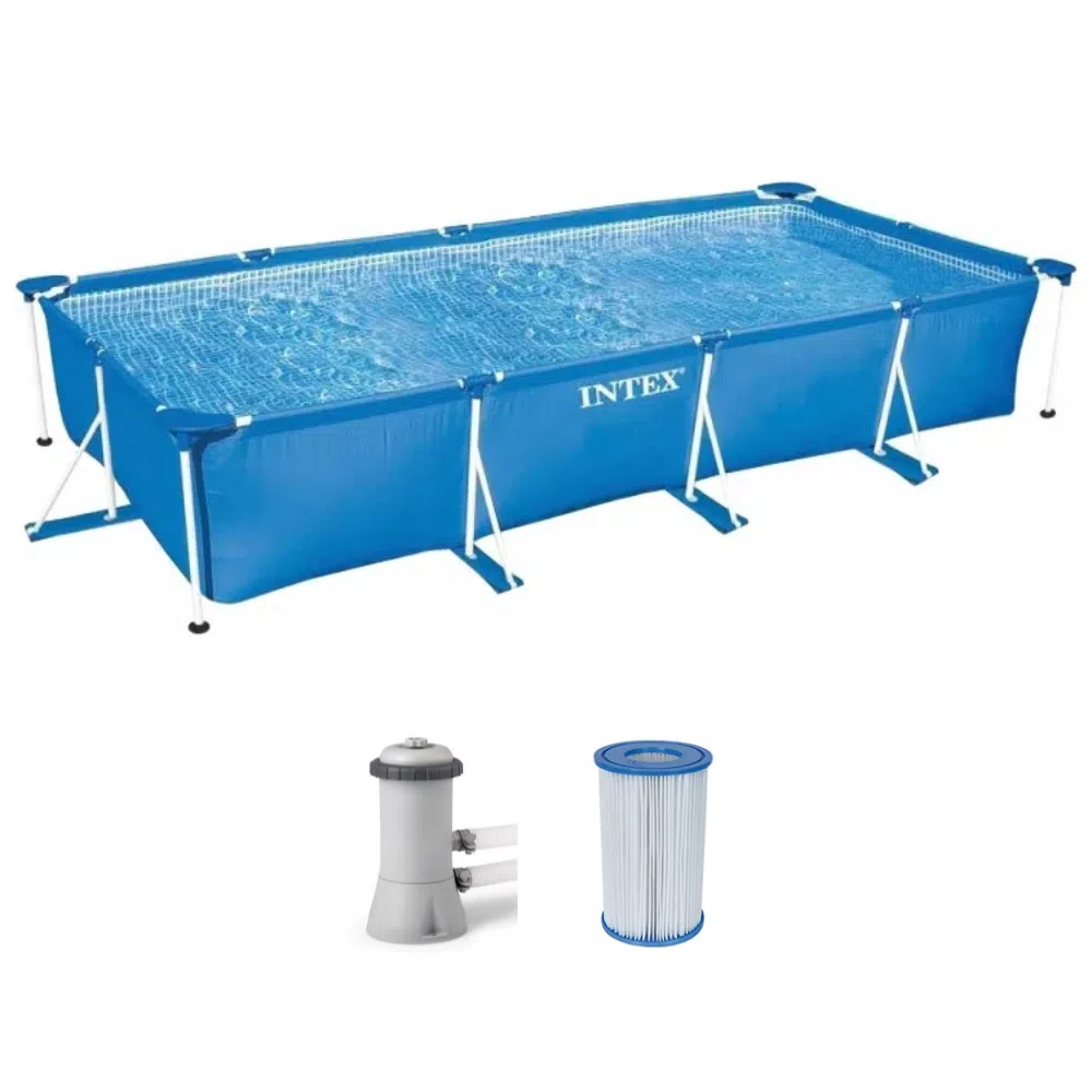 Intex 28274 rectangular frame pool 450 x 220 x 84cm with pump