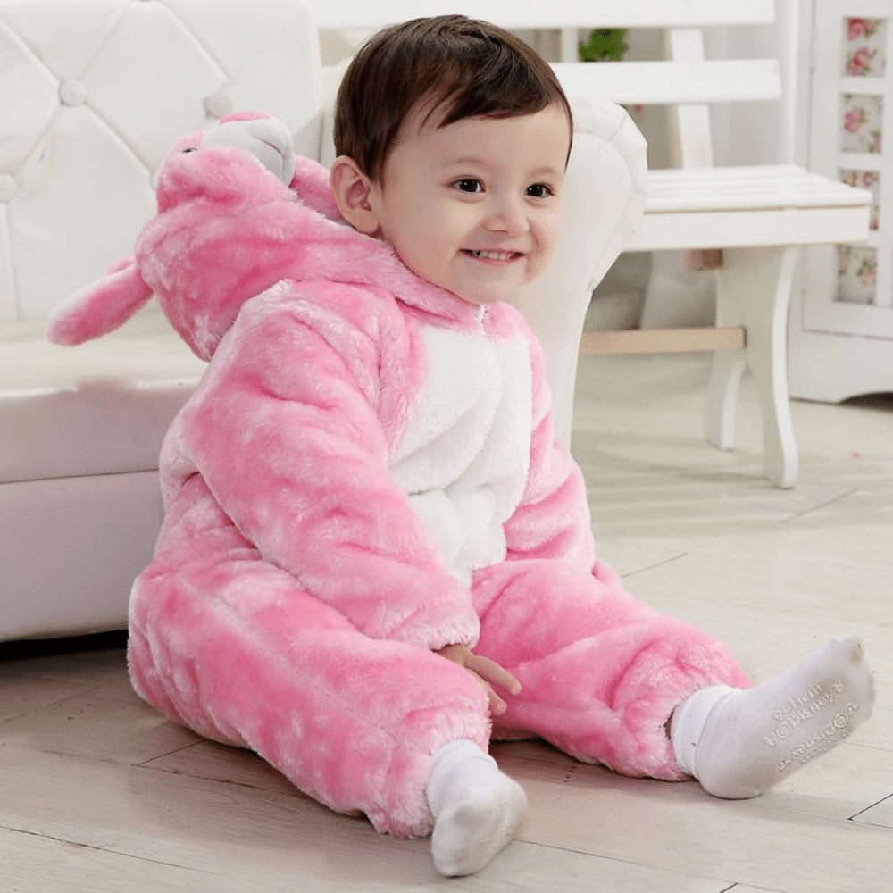 Pink rabbit baby romper 3-18 months