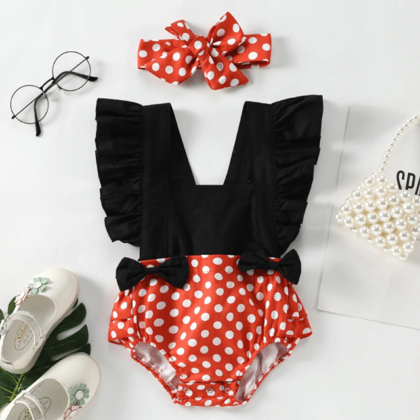 Red Minnie Mouse Baby Dress Up 0-12 Months