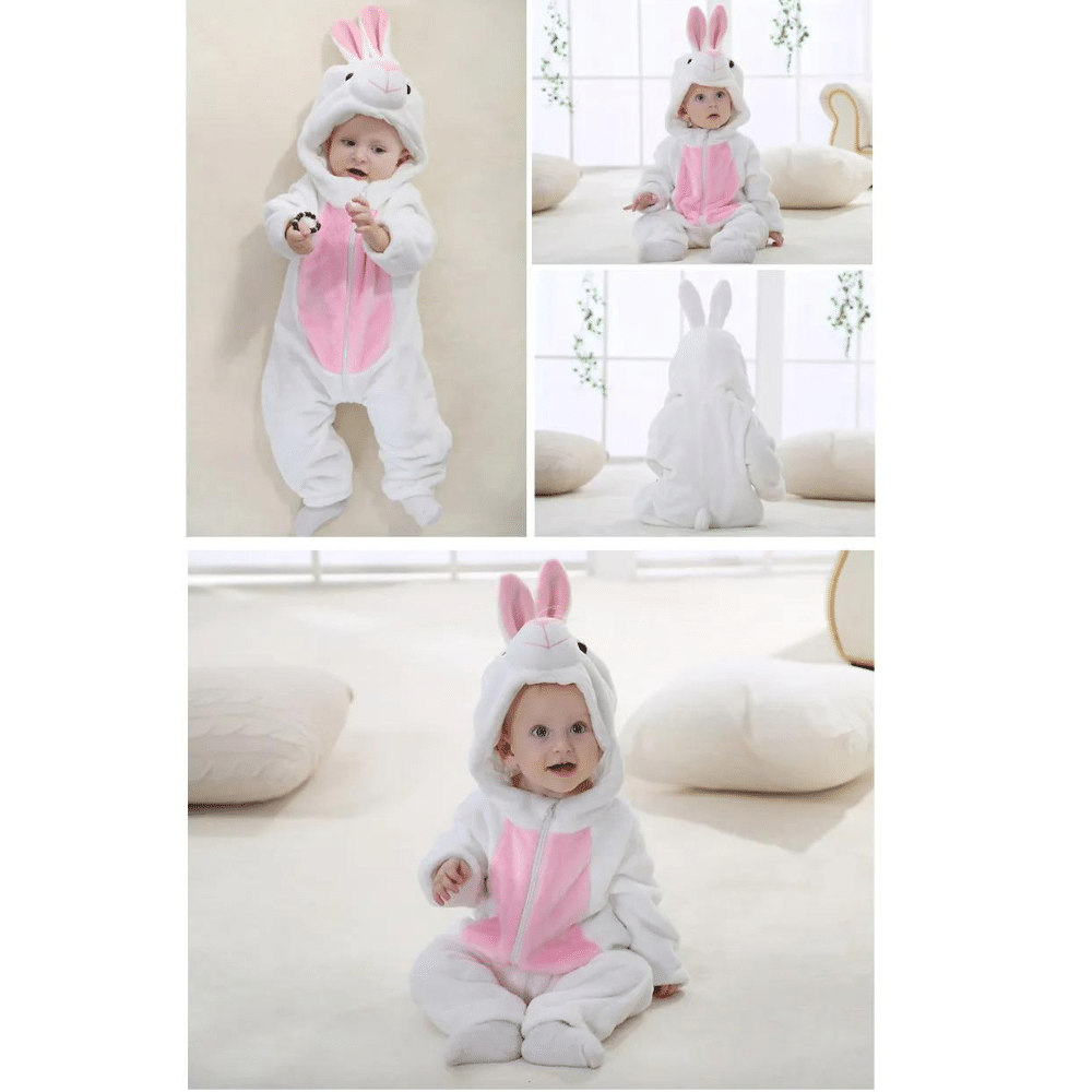 White rabbit baby romper 3-18 months