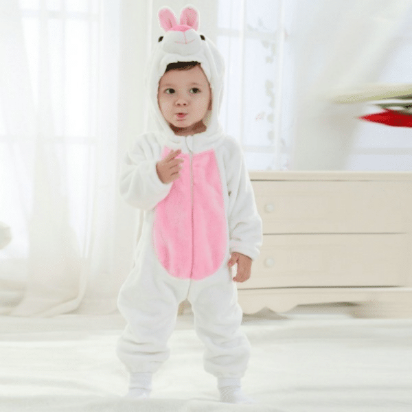 White rabbit baby romper 3-18 months