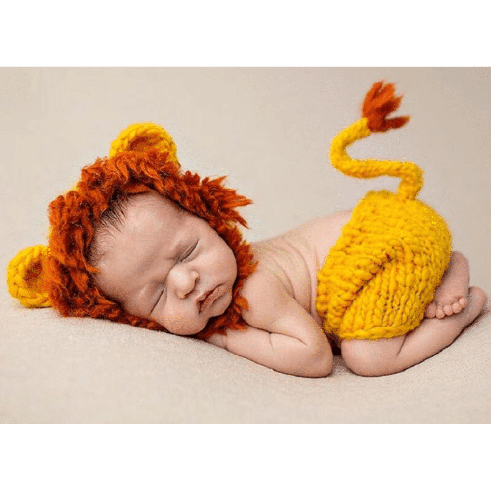 Crochet lion dress up outfit