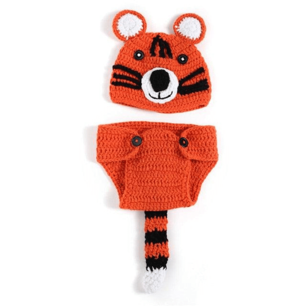 Crochet tiger dress up outfit