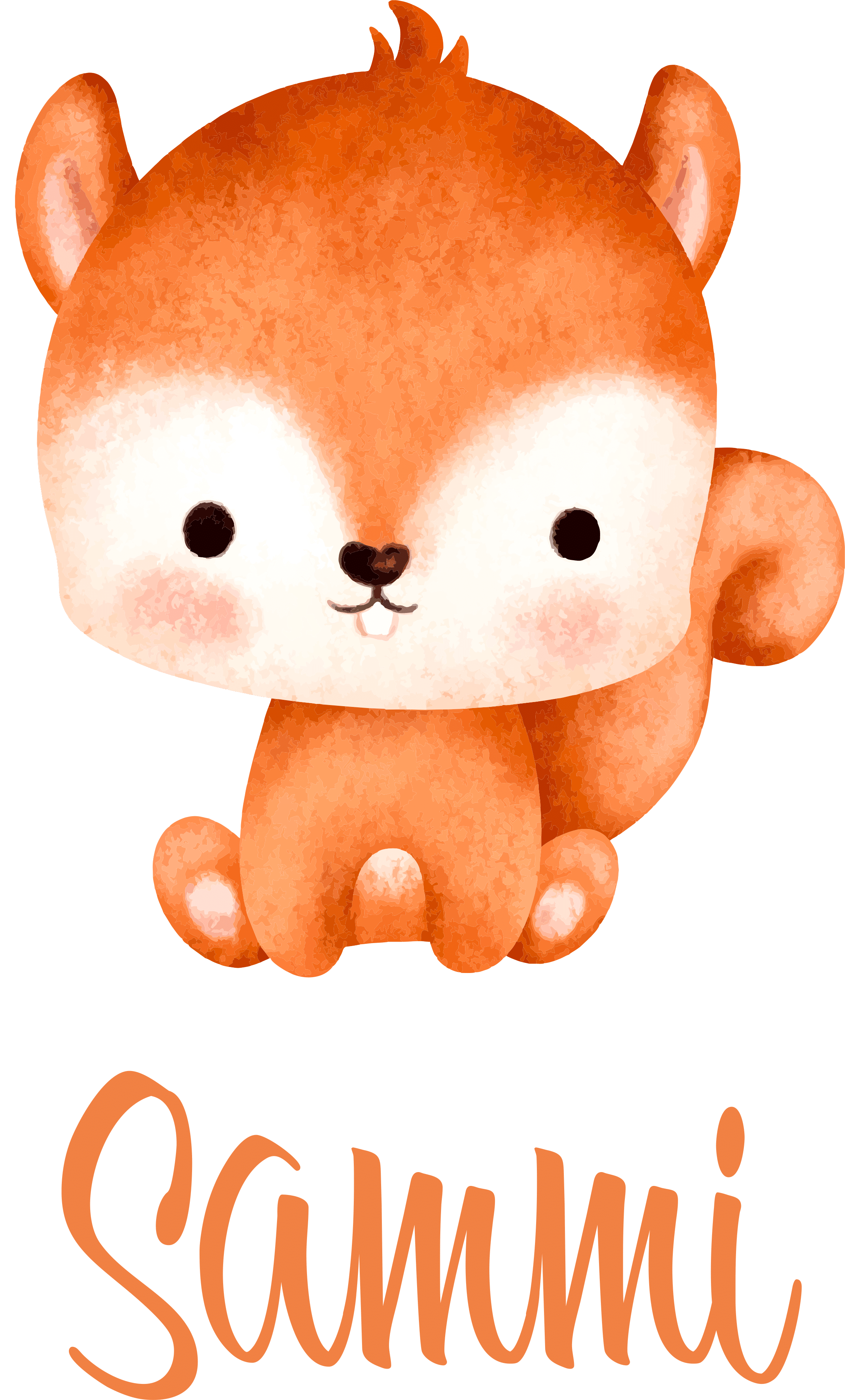 Personalised Vinyl Baby Squirrel Wall Decal Sticker Outside Play