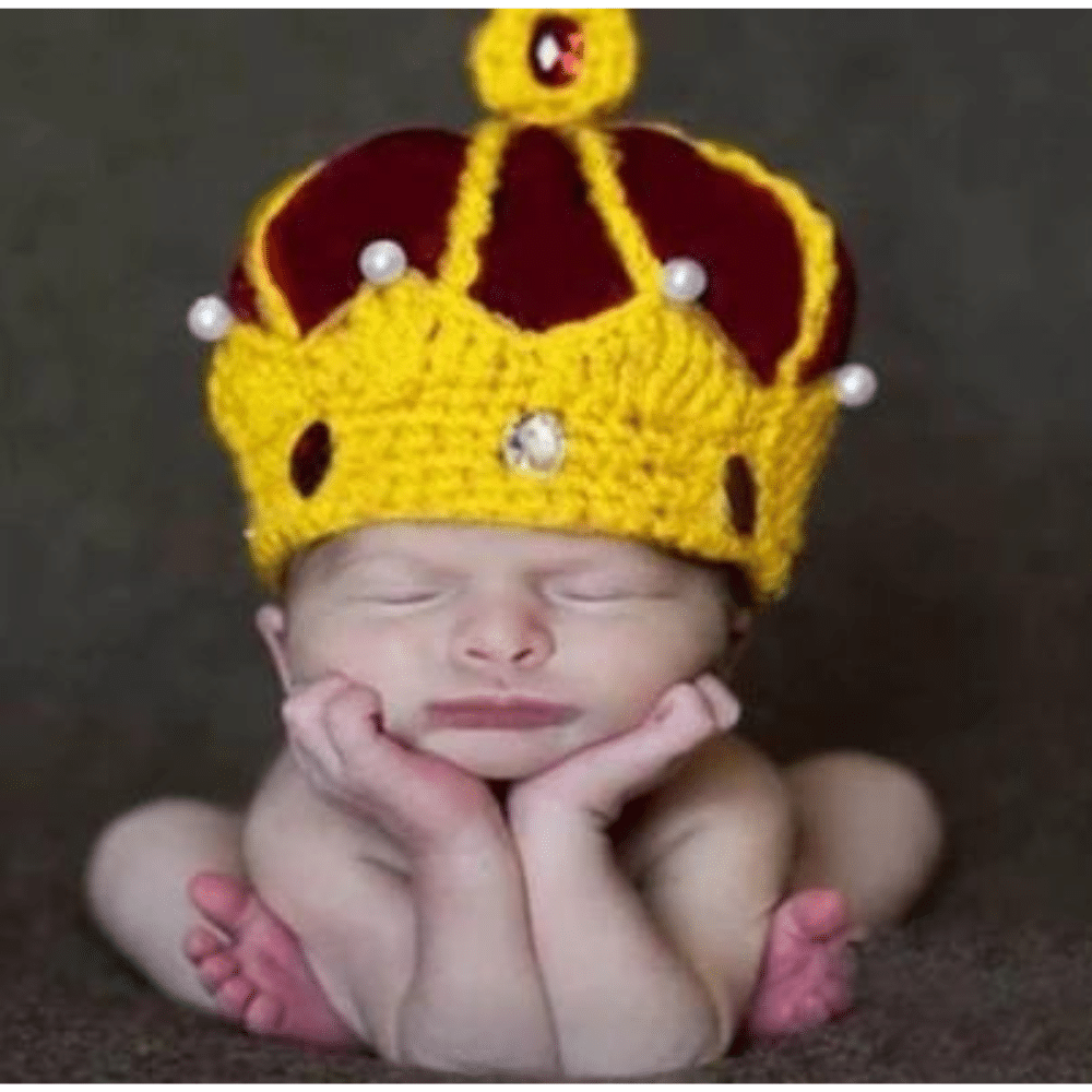 Crochet royal crown dress up outfit