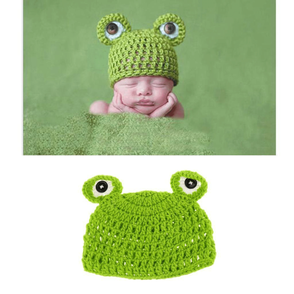 Crochet frog hat dress up outfit