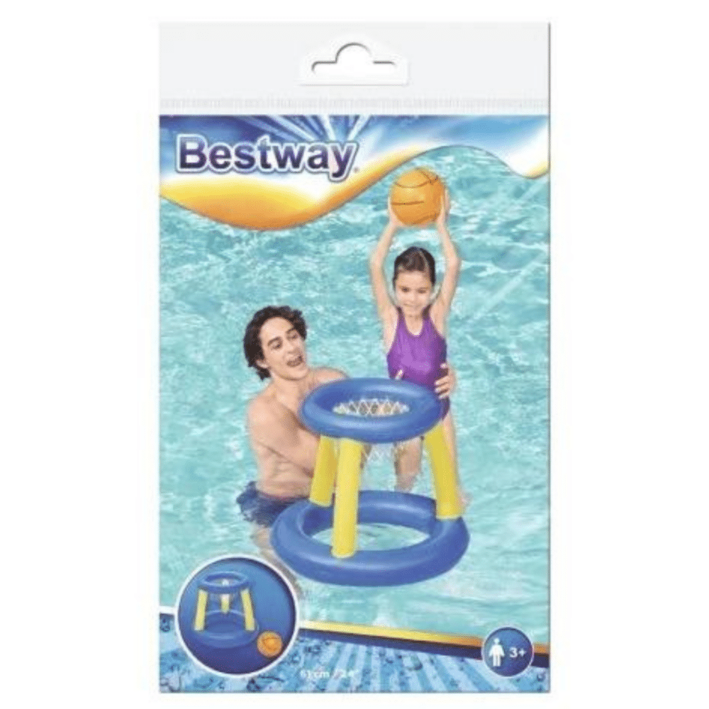 Bestway 52418 splash n hoop inflatable basketball floating pool game