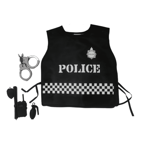 Police vest dressing up costume and accessories