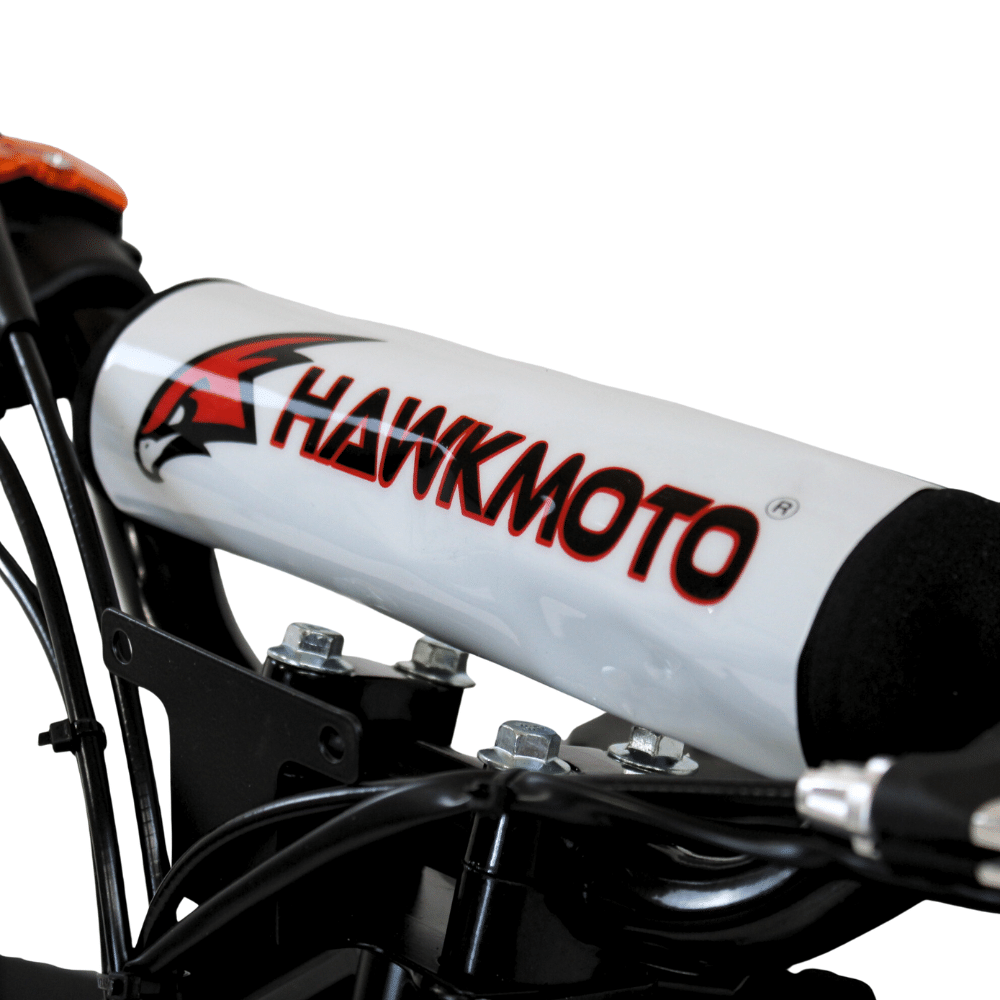 White hawkmoto sx-49r avenger 50cc mini kids quad bike assembled