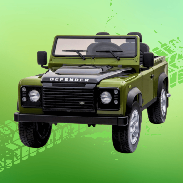 Green Land Rover Defender Kids Ride On Cars