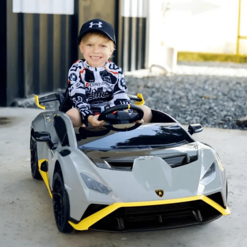 Lamborghini huracan sto electric 24v children ride on car with remote - grey