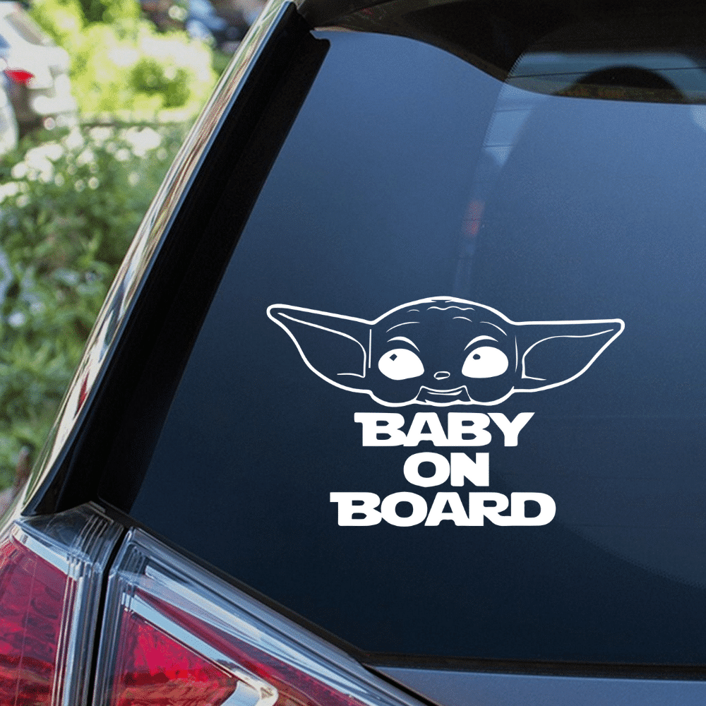 Premium Keep Distance Reflective Baby on board Sticker for Bumper