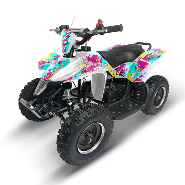 Hawkmoto sx-49r avenger v2 50cc mini kids quad bike white assembled - pink camo (copy)
