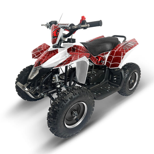 Hawkmoto sx-49r avenger v2 50cc mini kids quad bike white assembled - spider