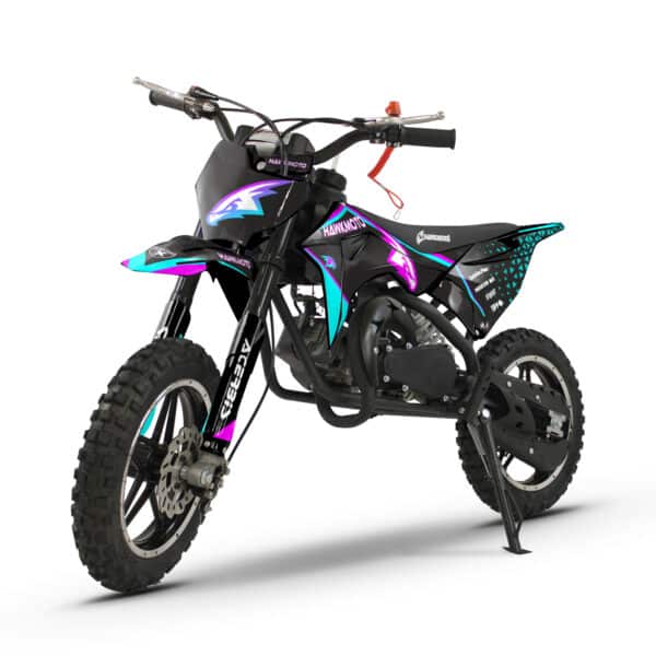 Hawkmoto mayhem v2 50cc kids mini dirt bike black – ray
