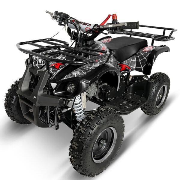 Black hawkmoto frm-49r v2 50cc mini kids quad bike assembled - venom