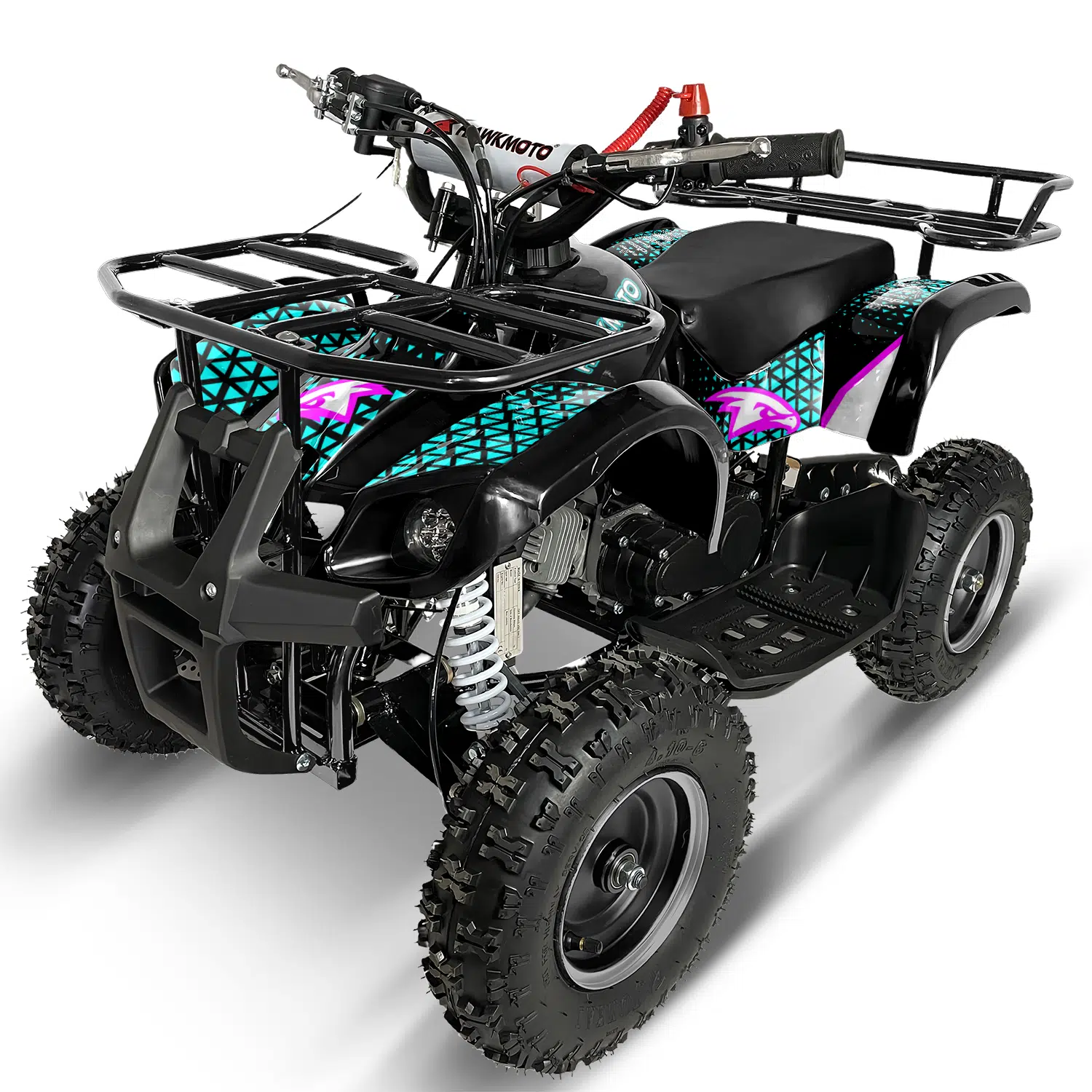 Black hawkmoto frm-49r v2 50cc mini kids quad bike assembled - Ray