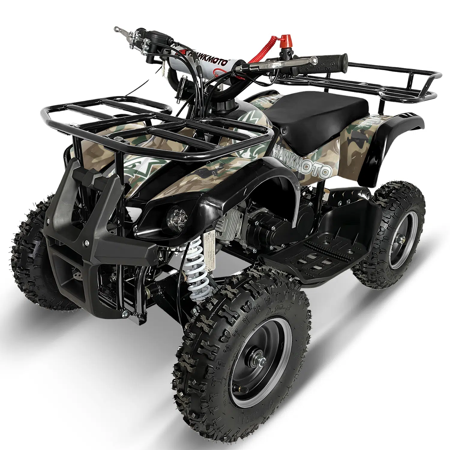 Black hawkmoto frm-49r v2 50cc mini kids quad bike assembled - Traditional Camo