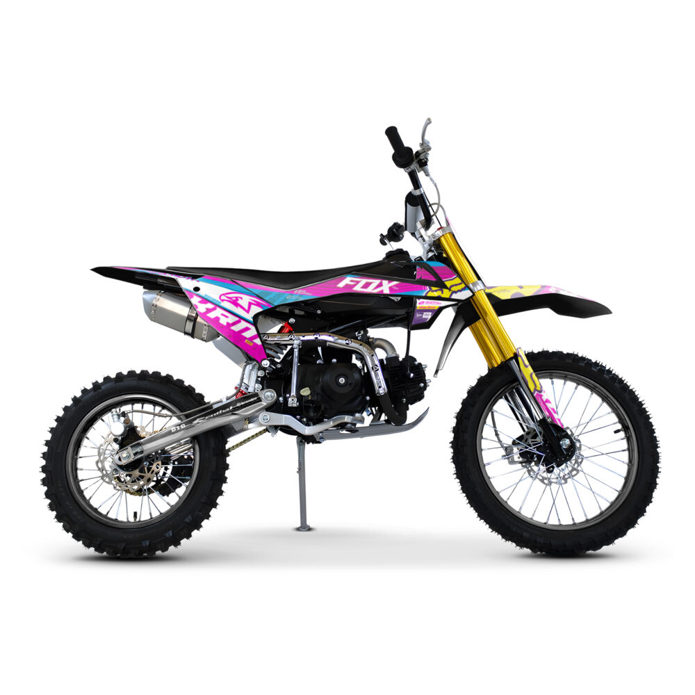 Hawkmoto krm kids pit bike | 70cc | 90cc | 110cc | 125cc geared or automatic - pink fox