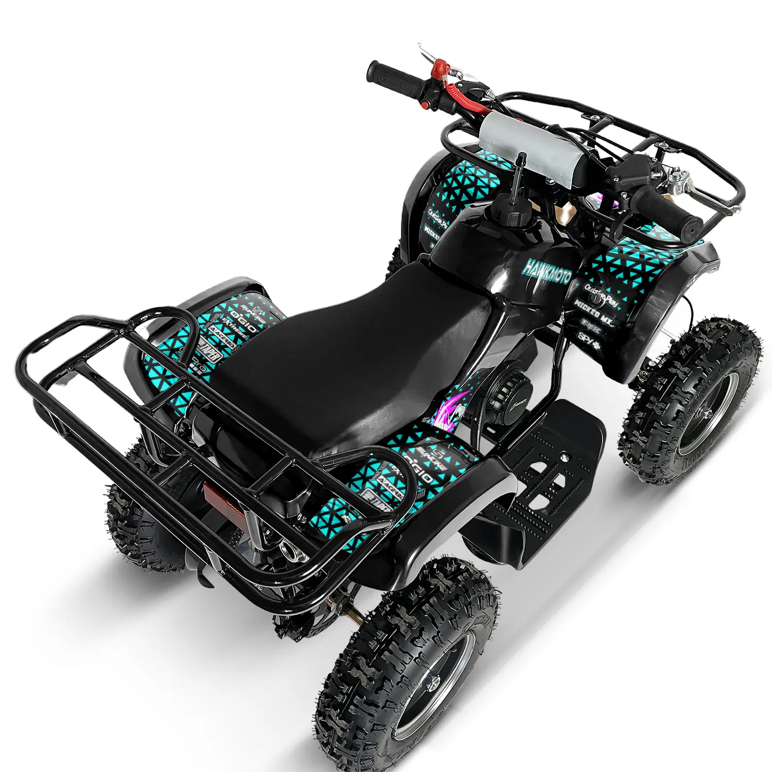 Black hawkmoto frm-49r v2 50cc mini kids quad bike assembled - Ray
