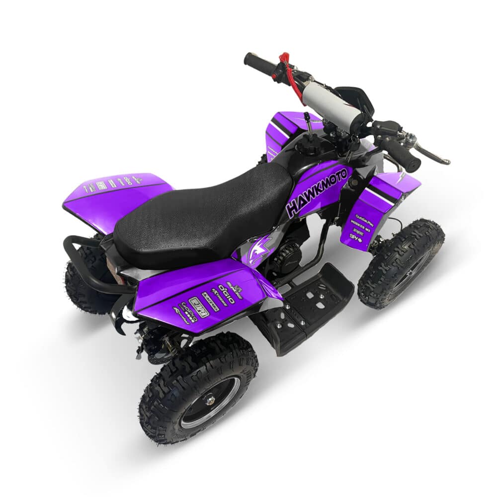 Hawkmoto sx-49r avenger v2 50cc mini kids quad bike assembled - purple haze