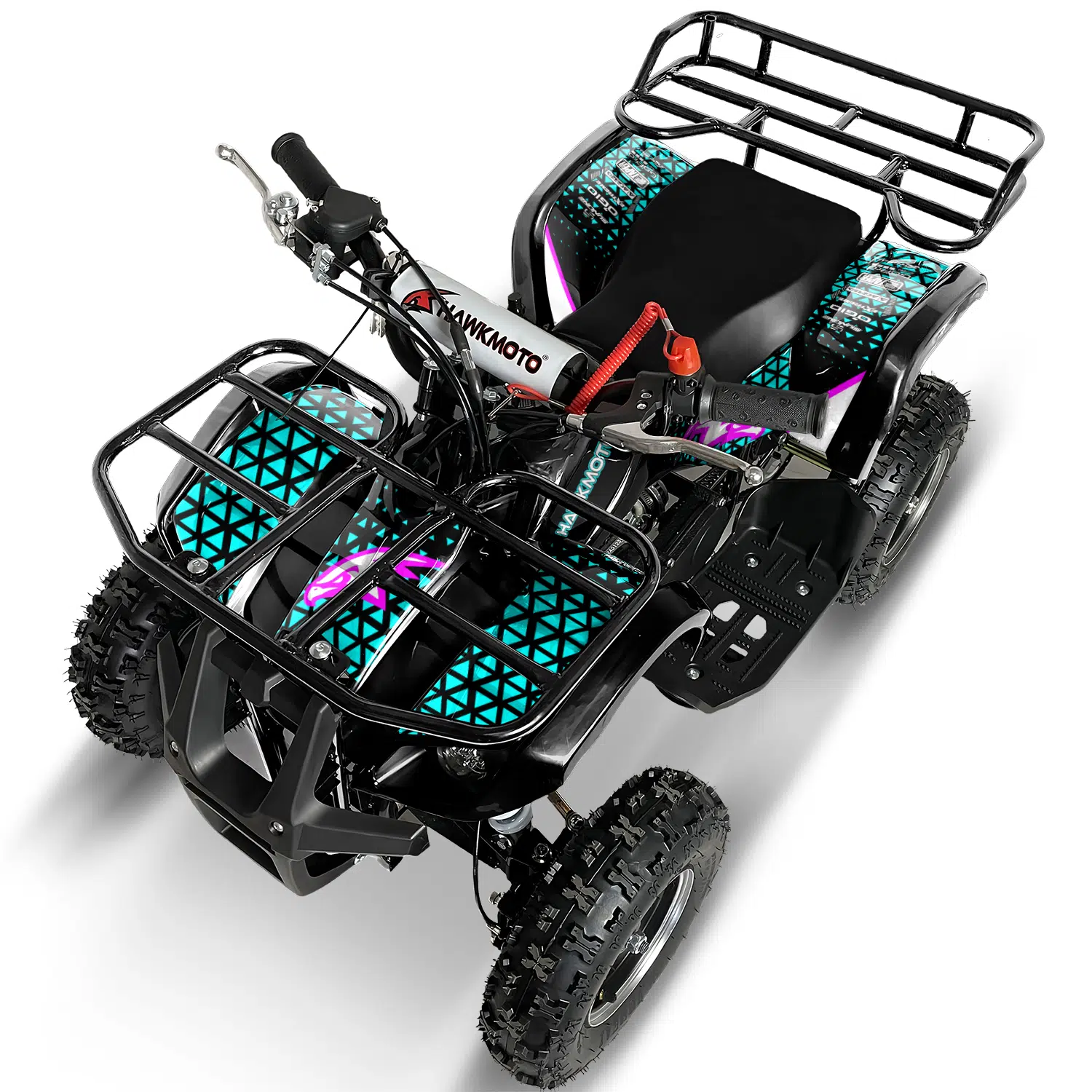 Black hawkmoto frm-49r v2 50cc mini kids quad bike assembled - Ray