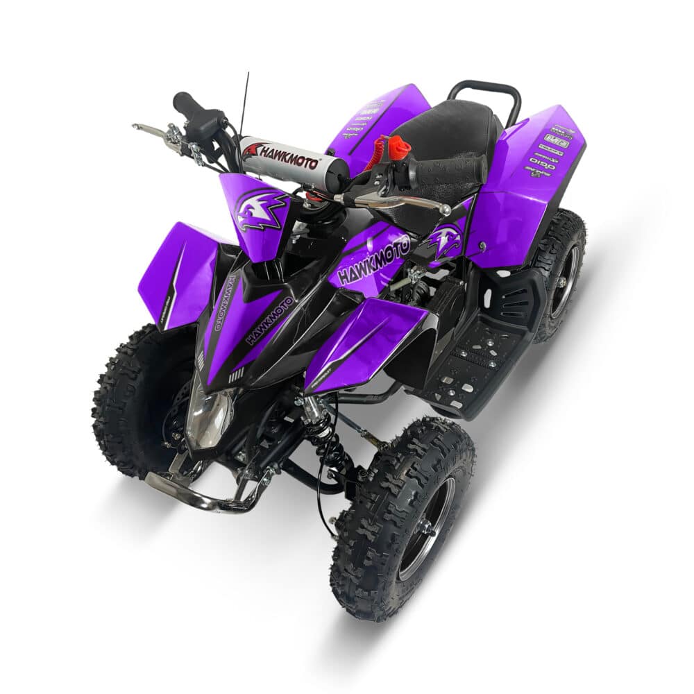 Hawkmoto sx-49r avenger v2 50cc mini kids quad bike assembled - purple haze