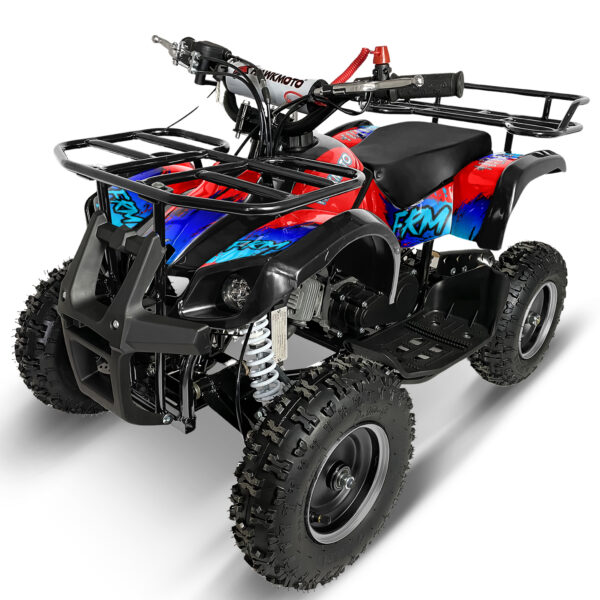 Black hawkmoto frm-49r v2 50cc mini kids quad bike assembled - amaterasu