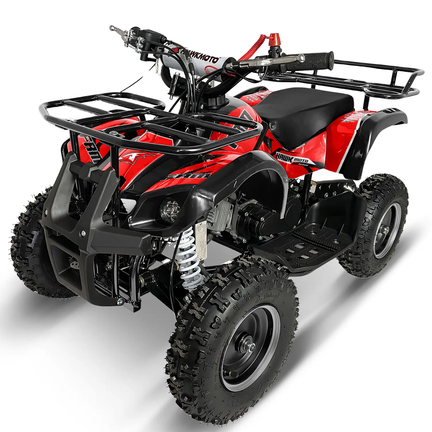Black hawkmoto frm-49r v2 50cc mini kids quad bike assembled - Gassed